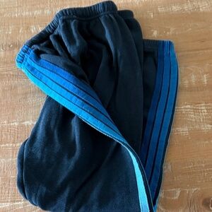 Aviator Nation Black Joggers with Blue Stripes